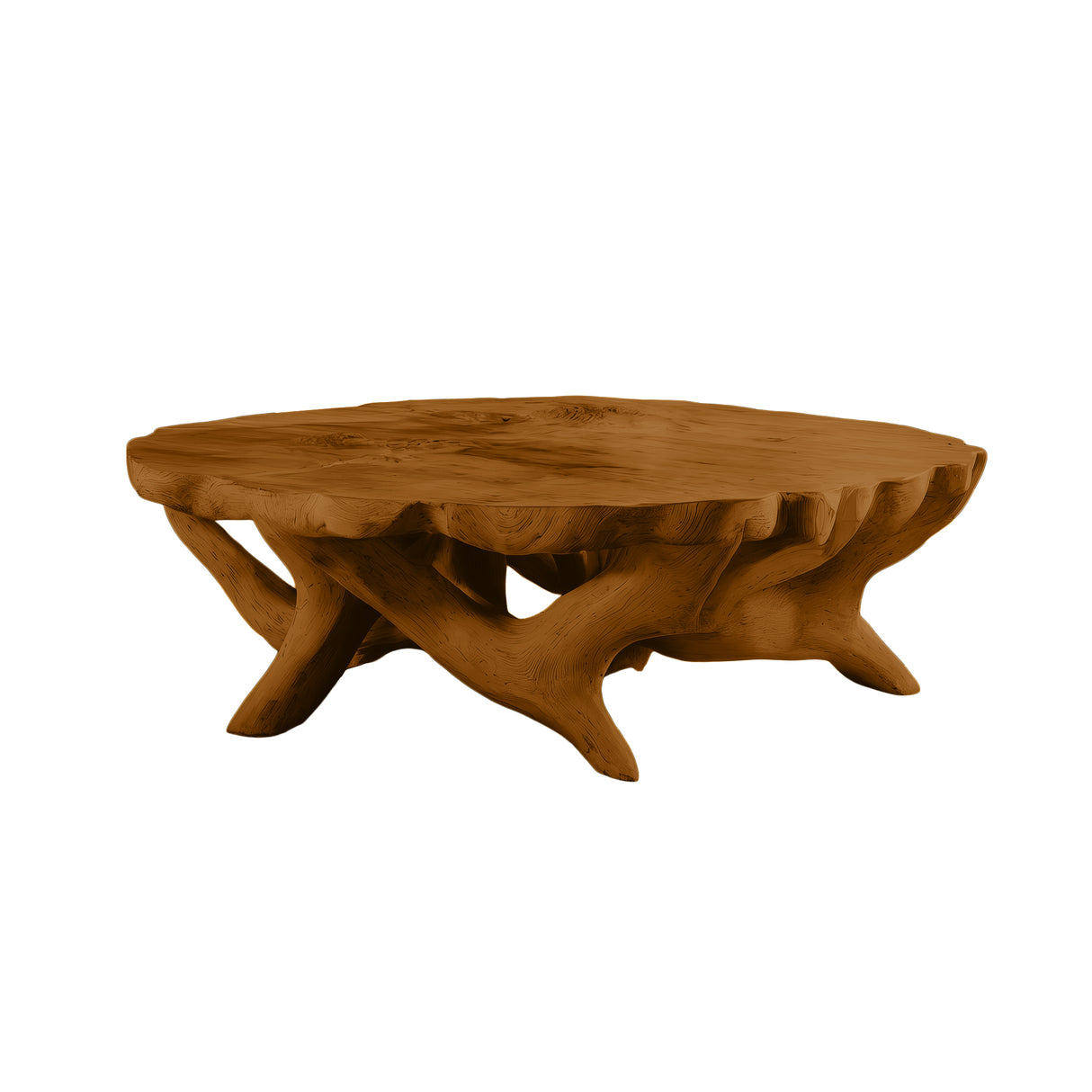 Frostroot Handcrafted Solid Wood Coffee Table Brown - Timberustic Coffee Table