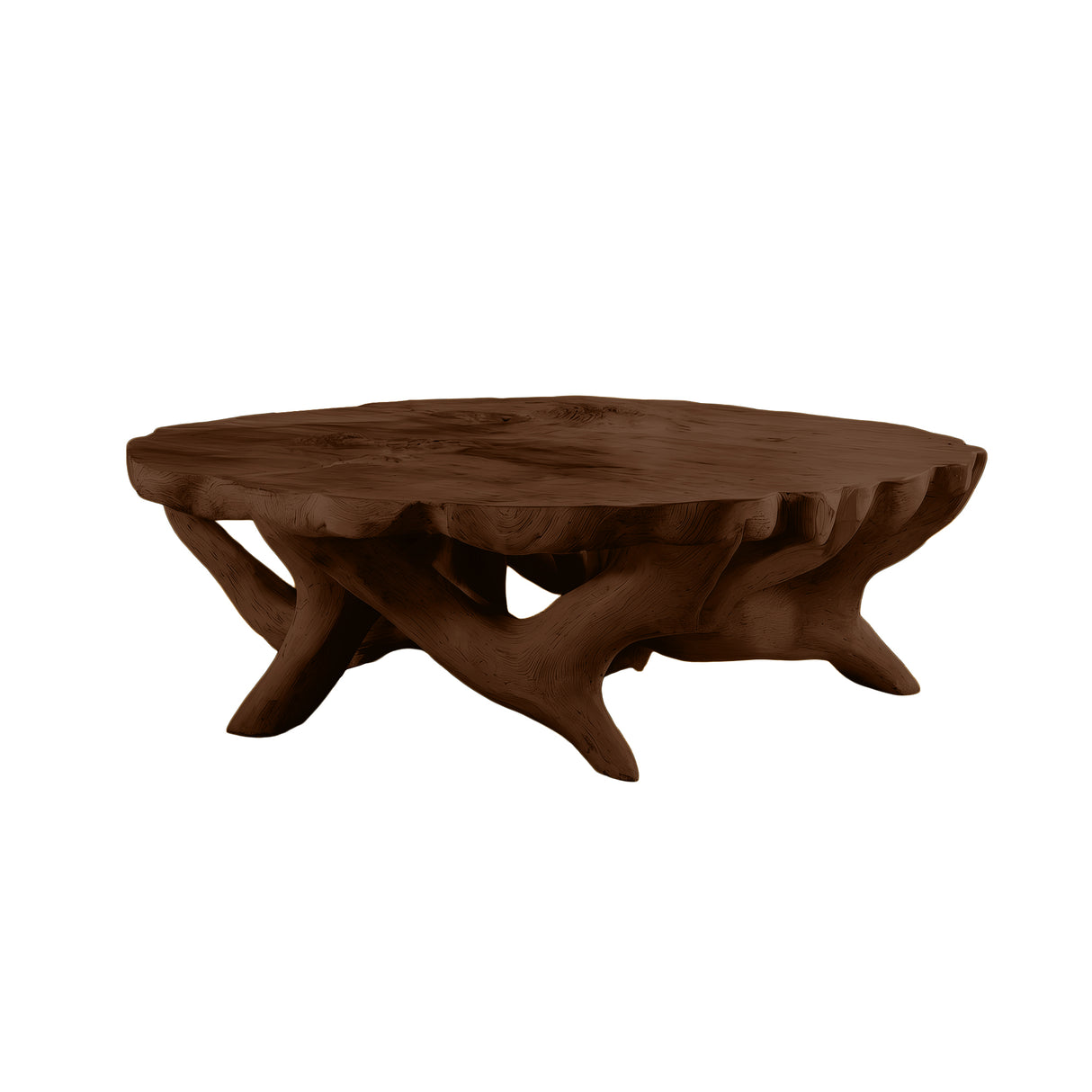 Frostroot Handcrafted Solid Wood Coffee Table Dark Walnut - Timberustic Coffee Table