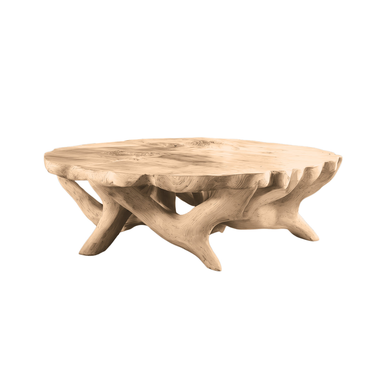 Frostroot Handcrafted Solid Wood Coffee Table Natural Oak - Timberustic Coffee Table