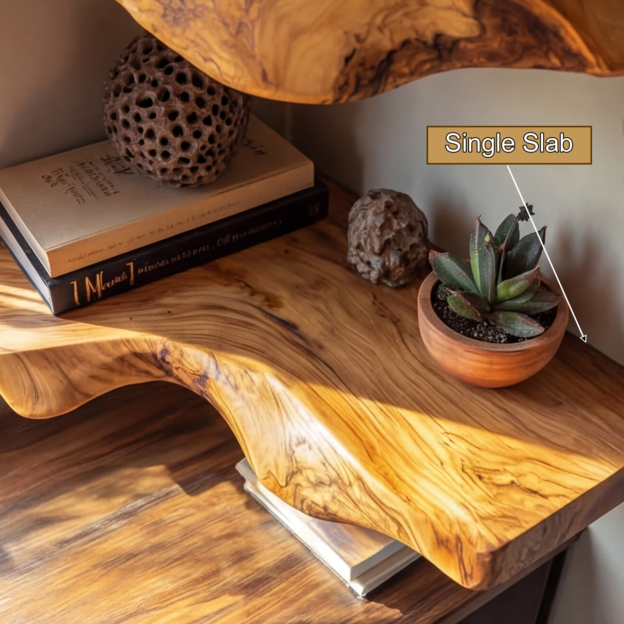 Halvren Live Edge Solid Wood Floating Shelf SPA520520 - Timberustic Floating Shelf