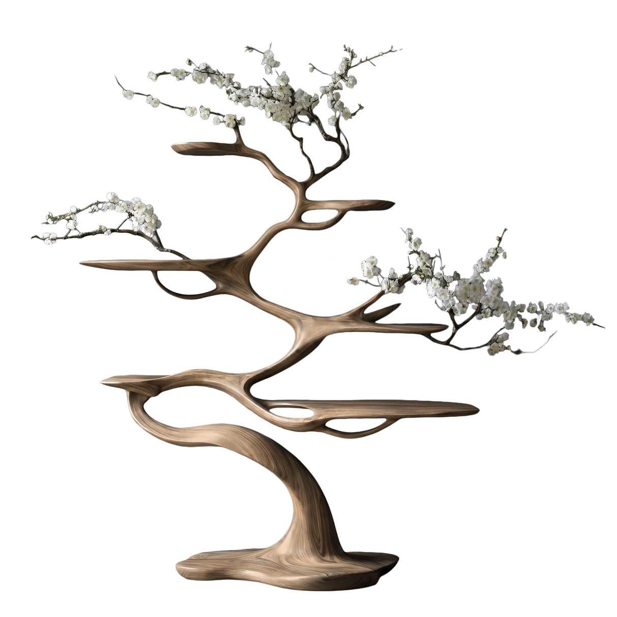 Hanamori Handcrafted Solid Wood Tree Bookshelf