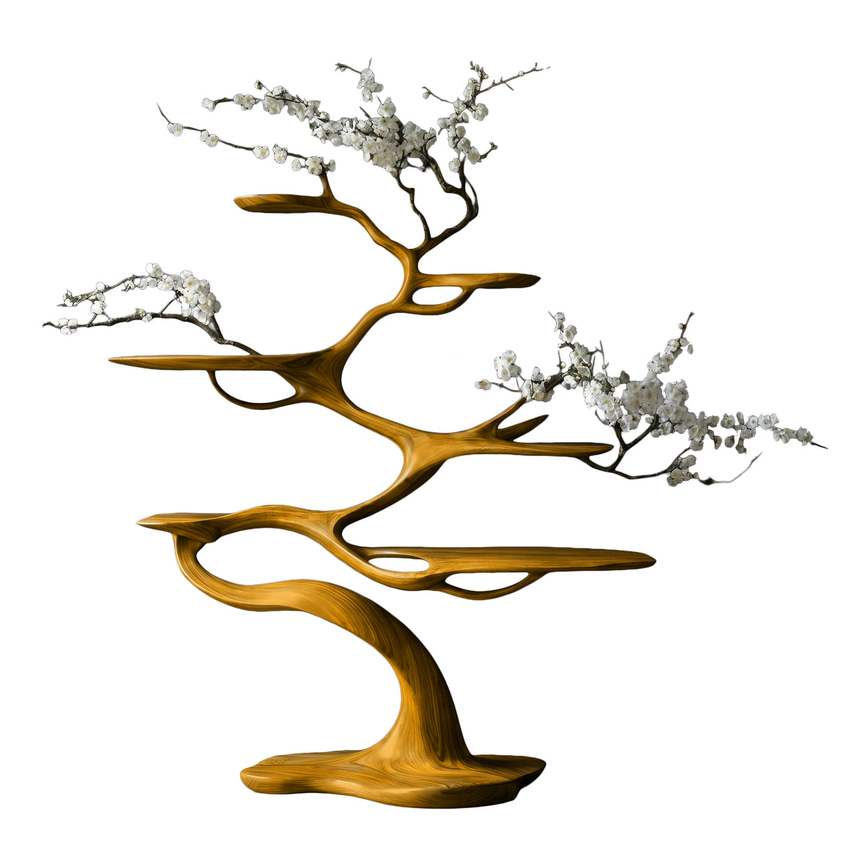 Hanamori Handcrafted Solid Wood Tree Bookshelf