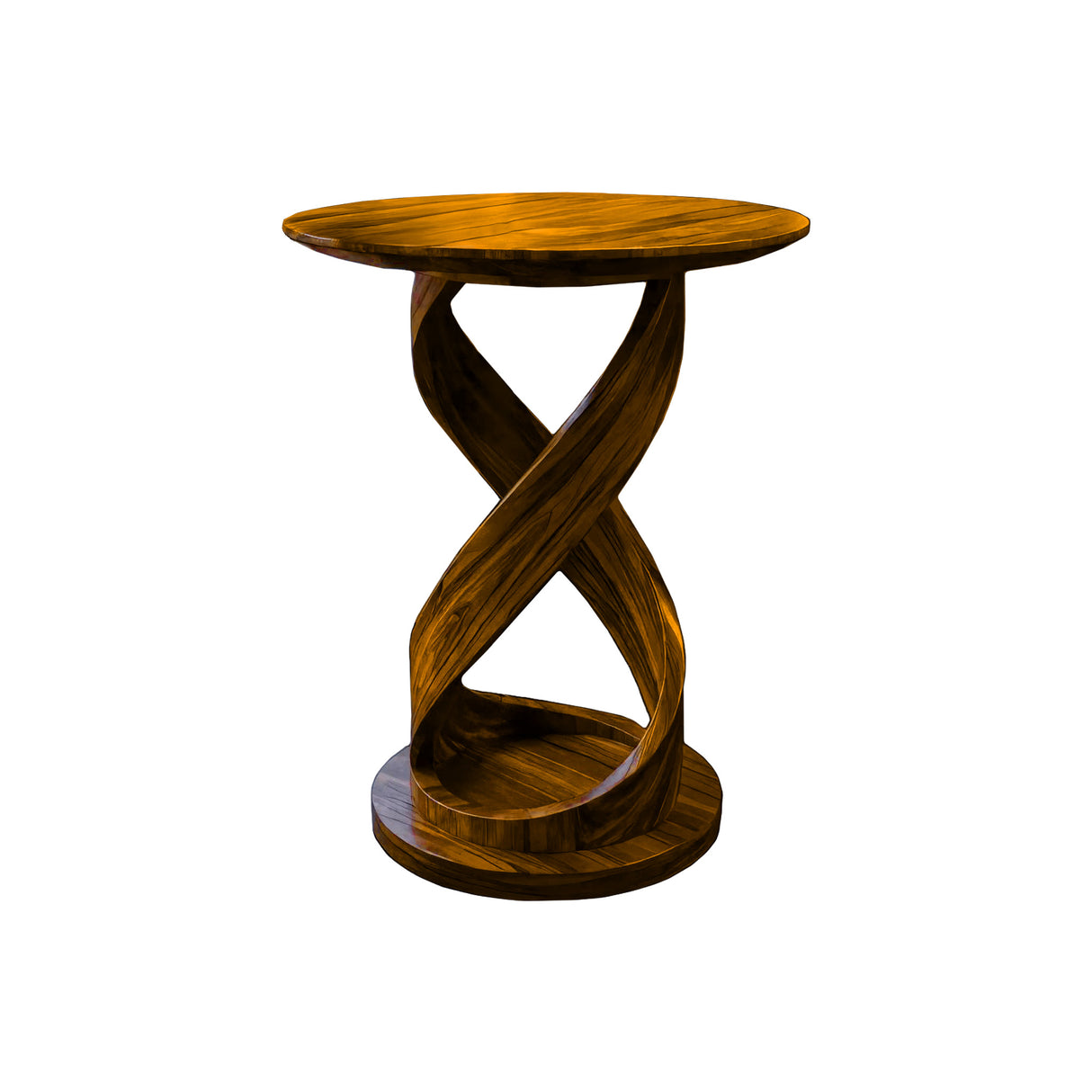 Heliora Twist Solid Wood Bar Table Teak - Timberustic Bar Table