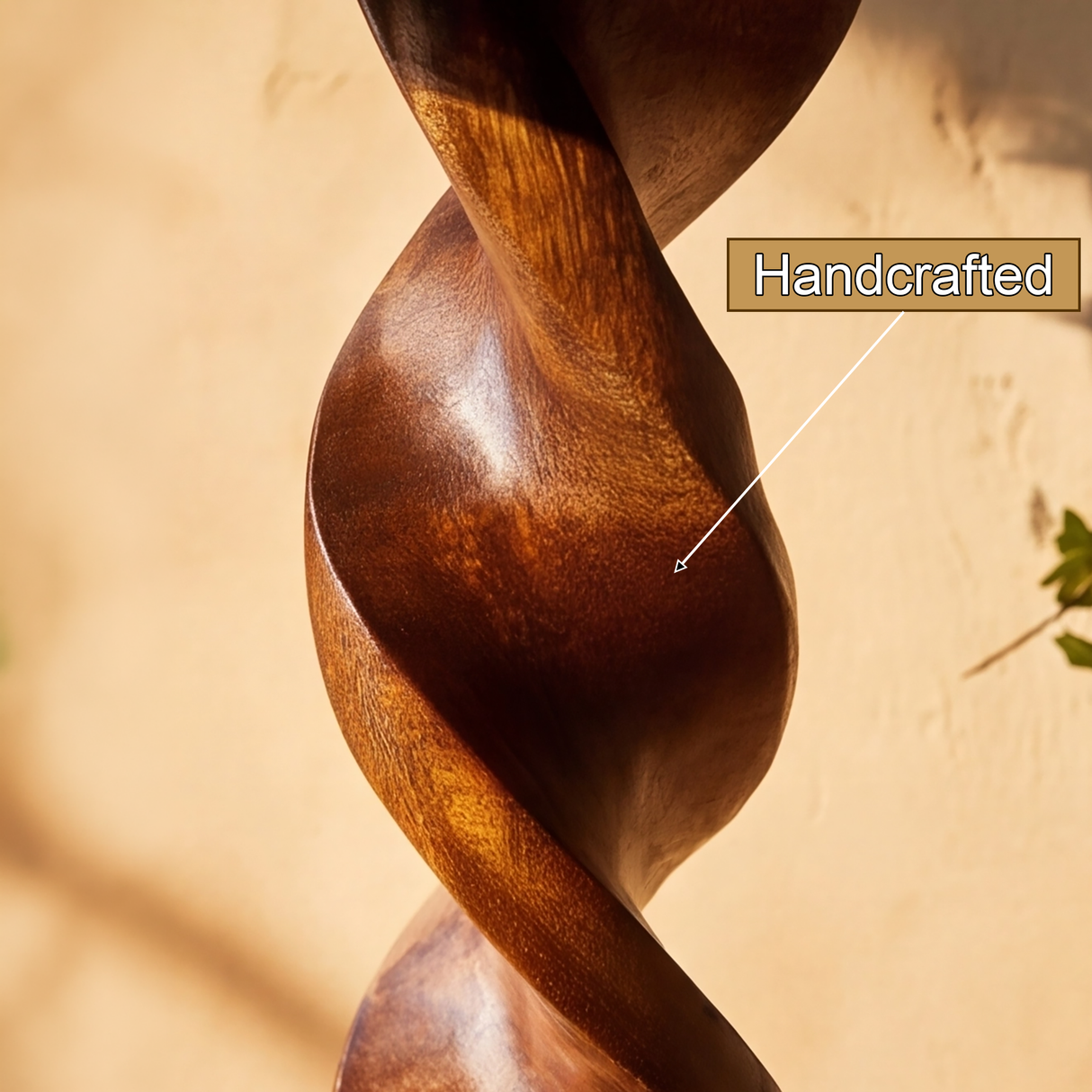 Heliora Twisted Solid Wood Pedestal Stand - Timberustic Pedestal Stand