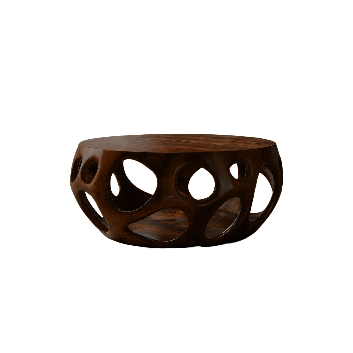 Hollowgrove Handcrafted Solid Wood Coffee Table Dark Walnut - Timberustic Coffee Table