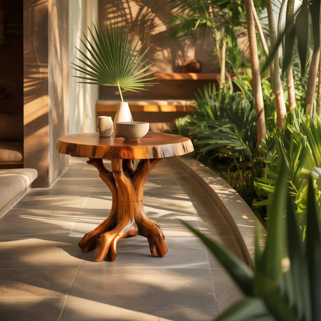 Kaelis Nature-Inspired Solid Wood Side Table - Timberustic Side Table