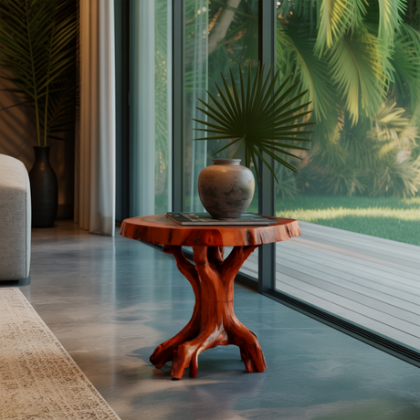 Kaelis Nature-Inspired Solid Wood Side Table