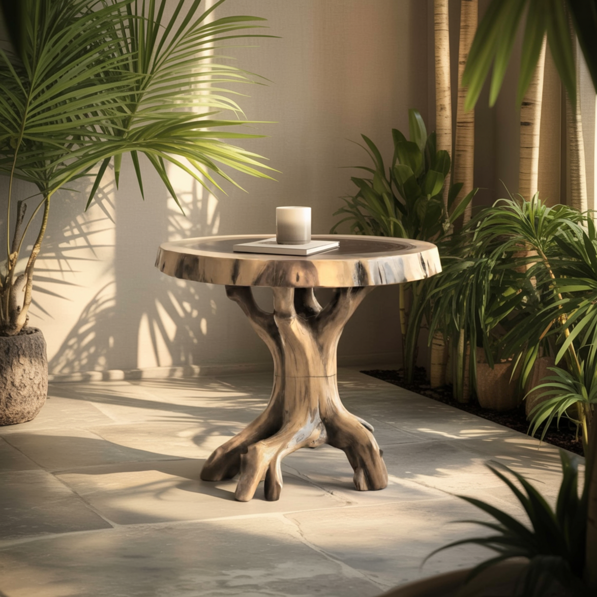 Kaelis Nature-Inspired Solid Wood Side Table - Timberustic Side Table