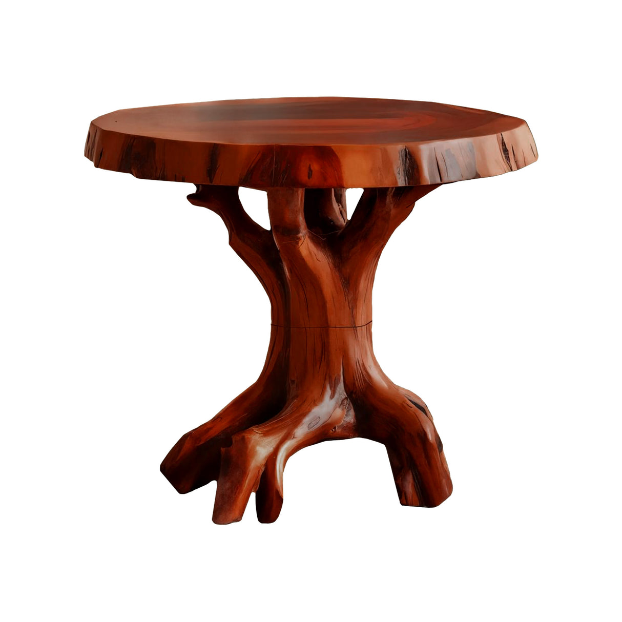 Kaelis Nature-Inspired Solid Wood Side Table Mahogany - Timberustic Side Table