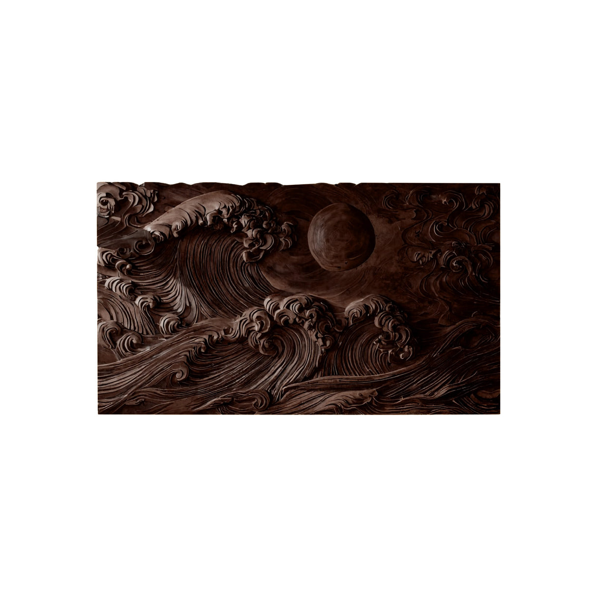 Kaelith Solid Wood Sculpted Wall Art Dark Walnut - Timberustic Wall Art