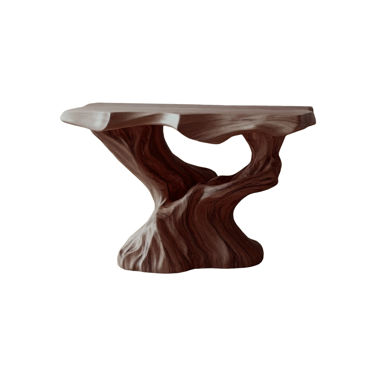 Kaelith Treeform Sculpted Solid Wood Freestanding Bathroom Vanity Dark Walnut - Timberustic Freestanding Bathroom Vanity