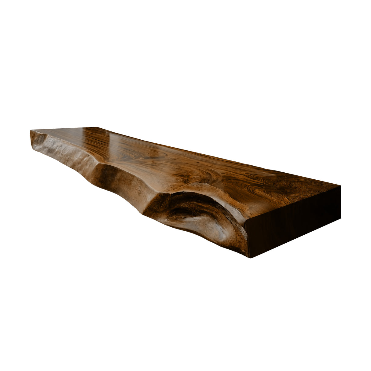 Korvane Live Edge Solid Wood Floating Bathroom Vanity Brown - Timberustic Floating Bathroom Vanity