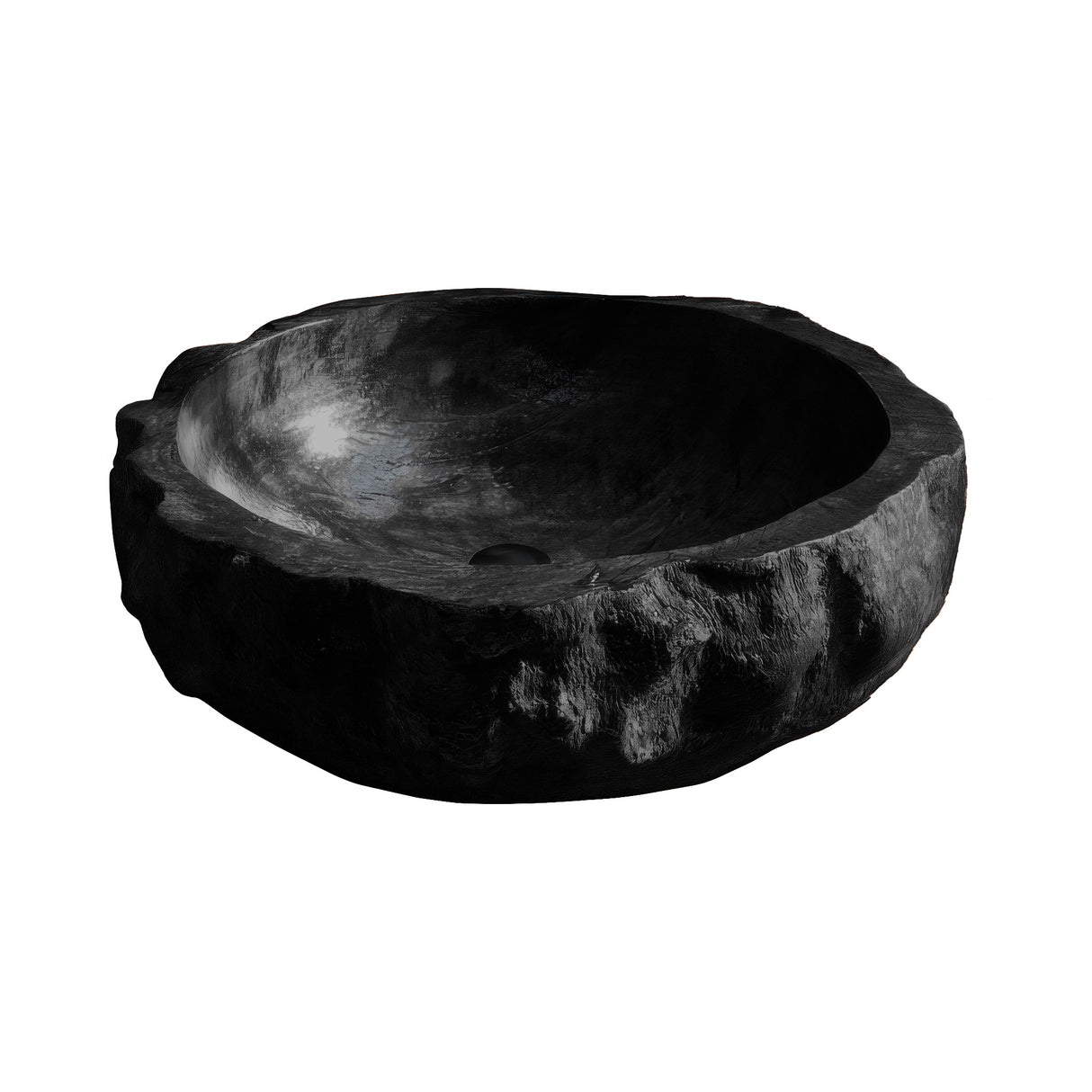 Korvath Live Edge Solid Wood Vessel Sink Black - Timberustic Vessel Sinks