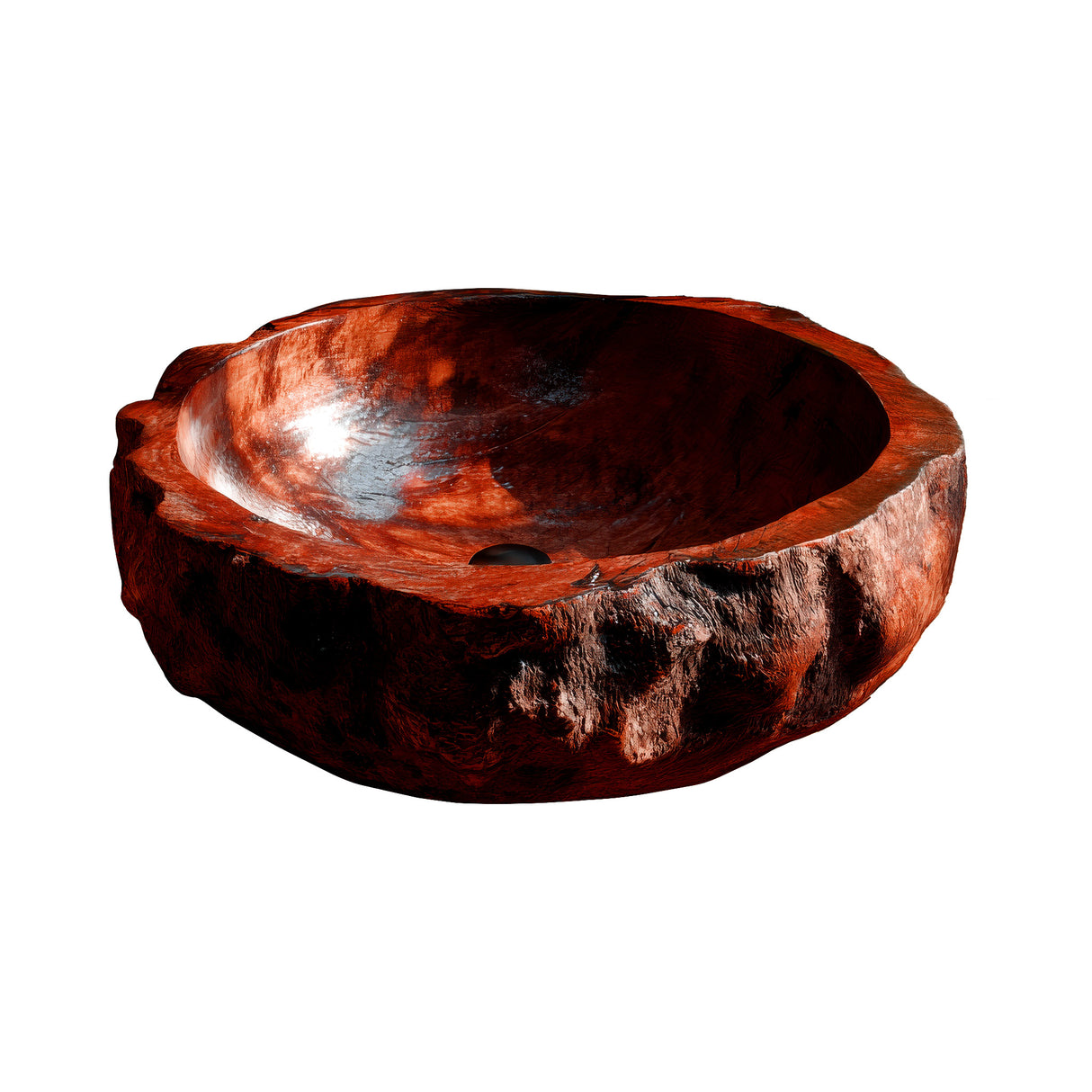 Korvath Live Edge Solid Wood Vessel Sink Mahogany - Timberustic Vessel Sinks