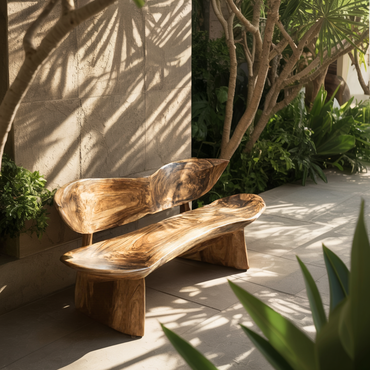 Leafform Solis Solid Wood Outdoor Bench - Timberustic Bench