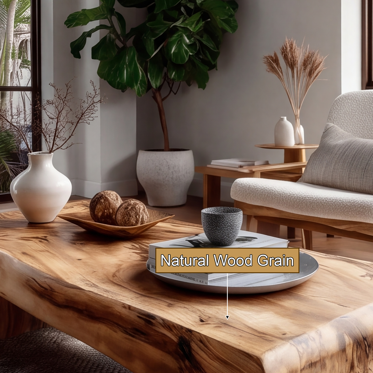 Liora Live Edge Solid Wood Coffee Table SPA897235 - Timberustic Coffee Table