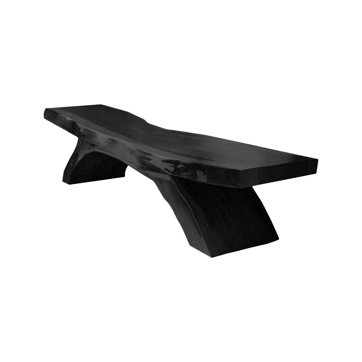 Liora Modern Rustic Live Edge Solid Wood Bench