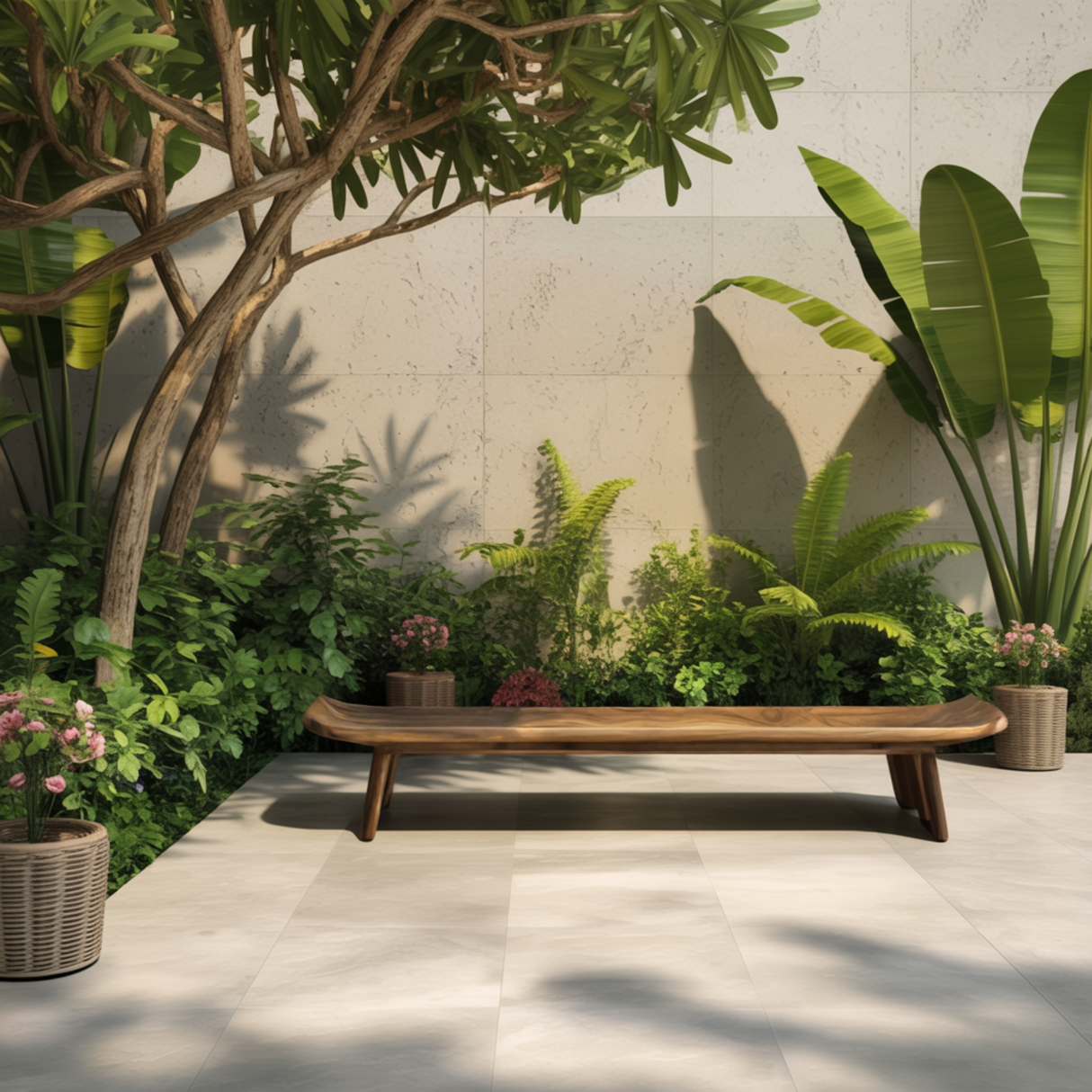 Liora Organic Modern Solid Wood Indoor Bench