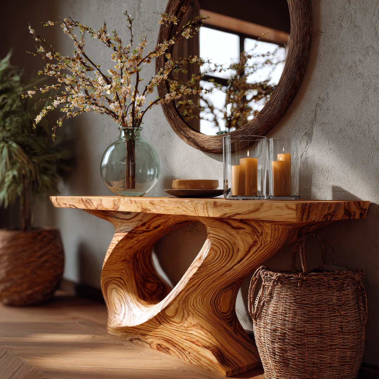 Liorvain Sculpted Solid Wood Console Table - Timberustic Console Table