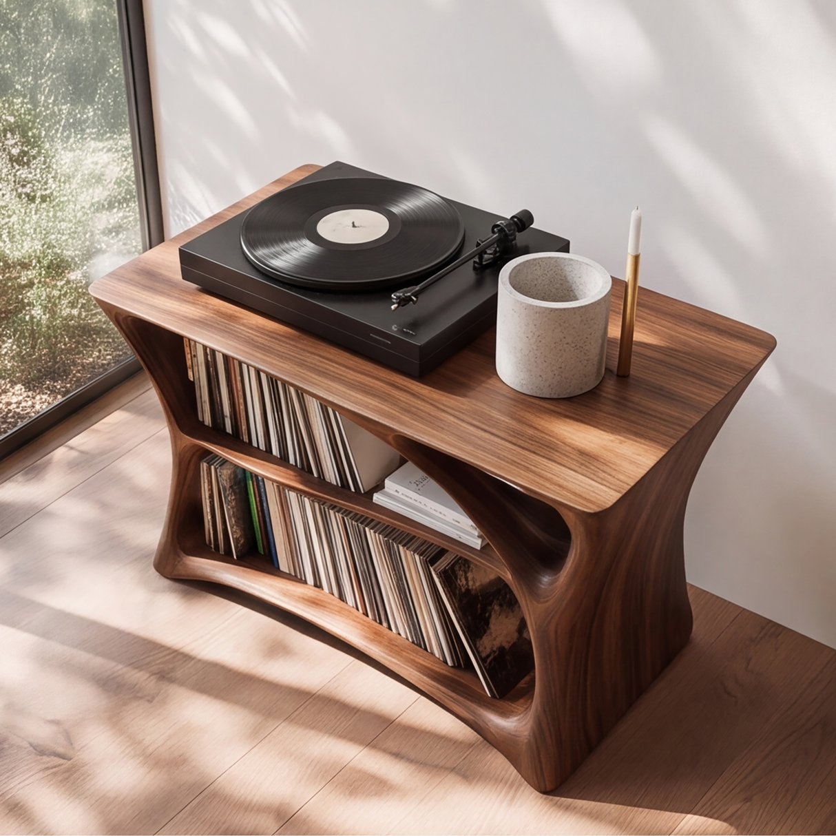 Liorven Handcrafted Solid Wood Record Player Stand Spa924364 - Timberustic Record Player Stand With Storage