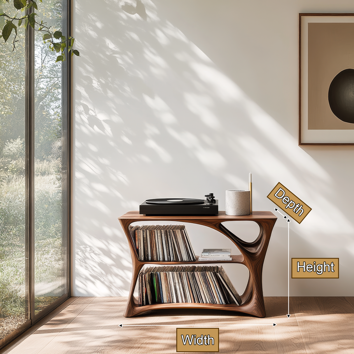 Liorven Handcrafted Solid Wood Record Player Stand Spa924364 - Timberustic Record Player Stand With Storage