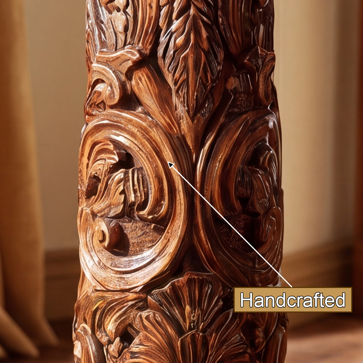 Lorvane Solid Wood Pedestal Stand - Timberustic Pedestal Stand