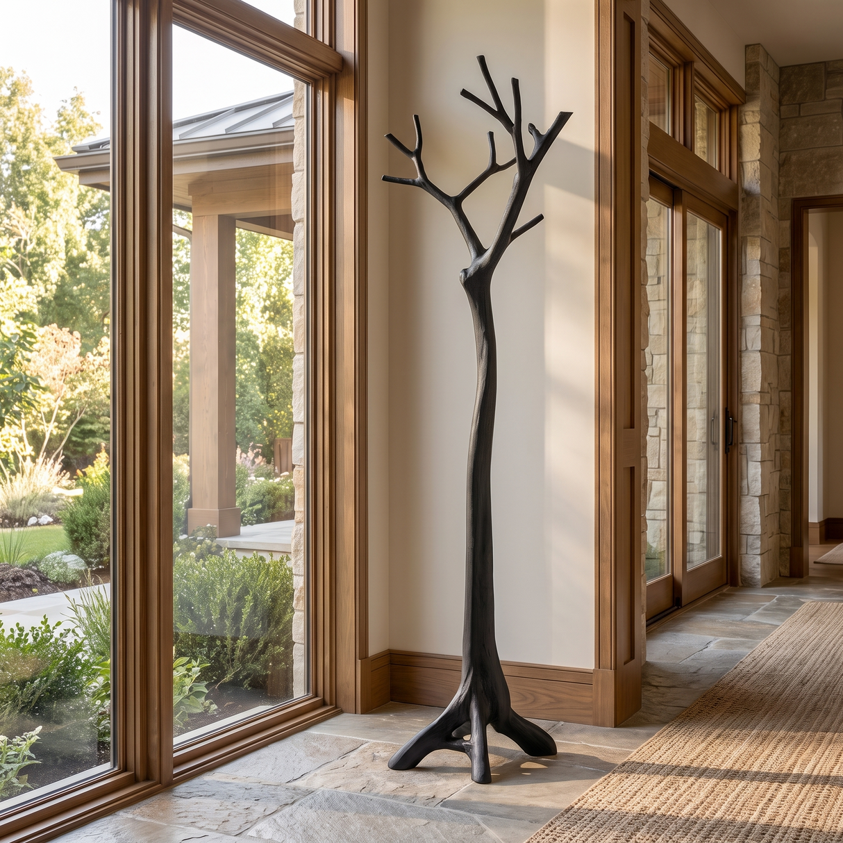 Lumebark Handcrafted Sculpted Solid Wood Tree Coat Rack