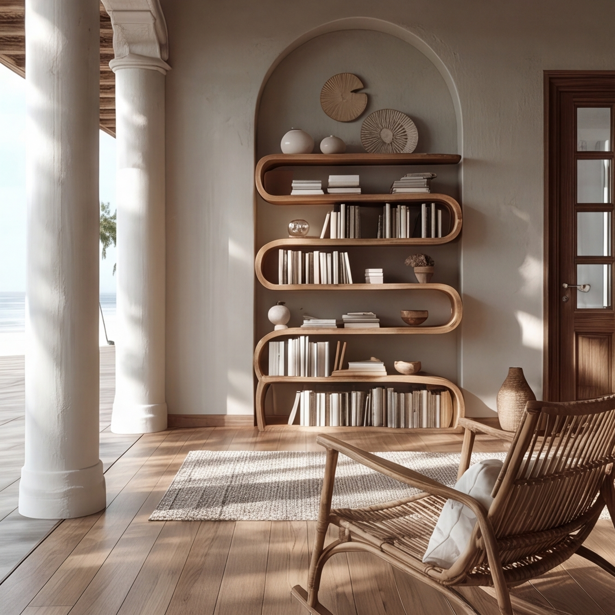 Lumira Handcrafted Solid Wood Bookshelf