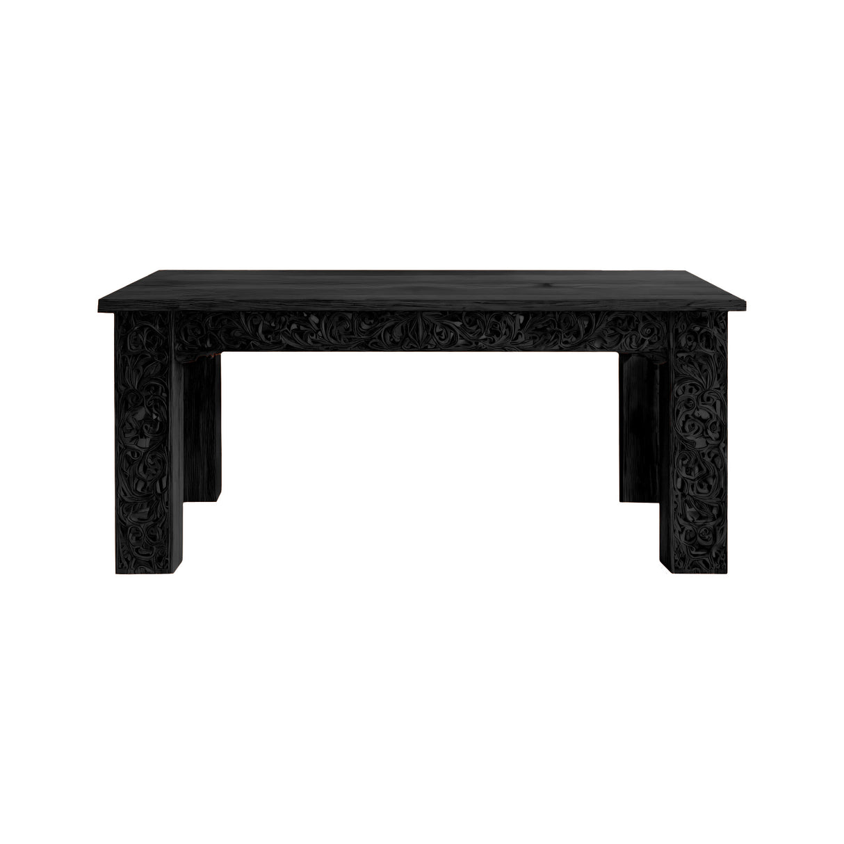 Lunara Handcrafted Solid Wood Dining Table Black - Timberustic Dining Table