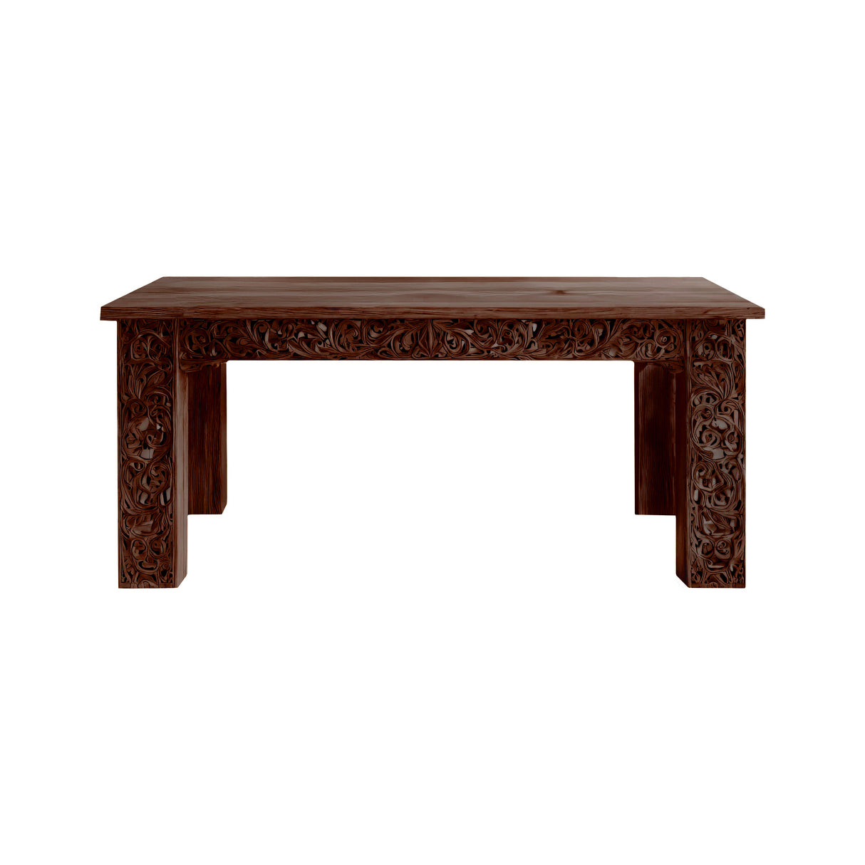 Lunara Handcrafted Solid Wood Dining Table Dark Walnut - Timberustic Dining Table
