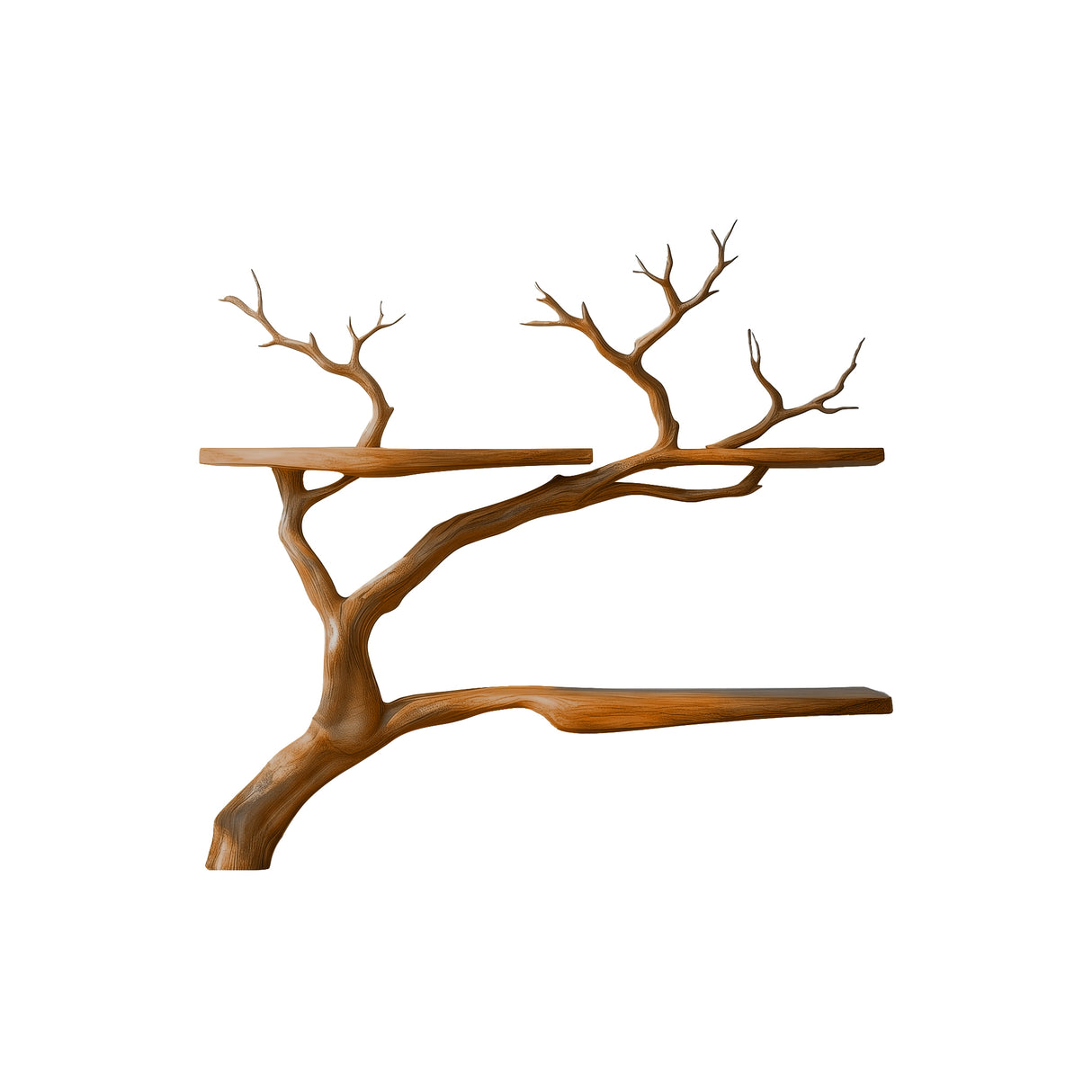 Lunareth Handcrafted Solid Wood Tree Bookshelf