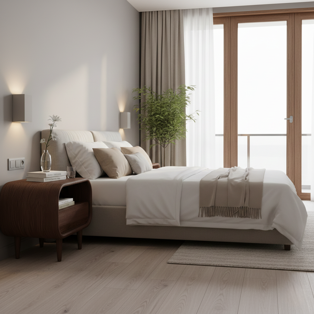 Lunaris Solid Wood Bedside Table - Timberustic Bedside Table