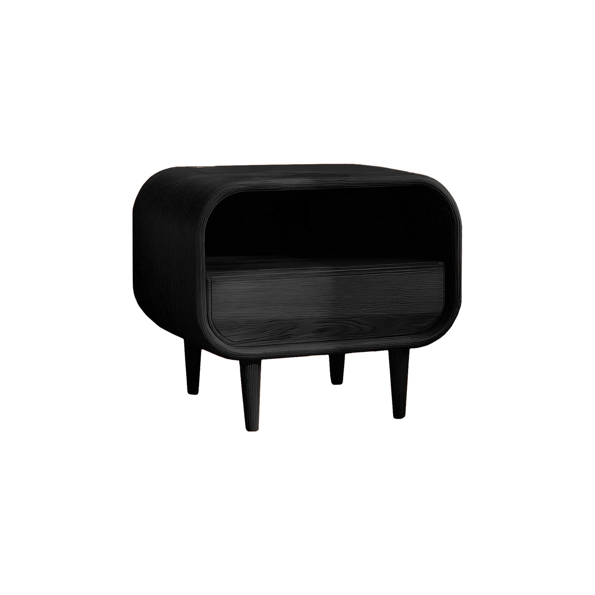 Lunaris Solid Wood Bedside Table Black - Timberustic Bedside Table
