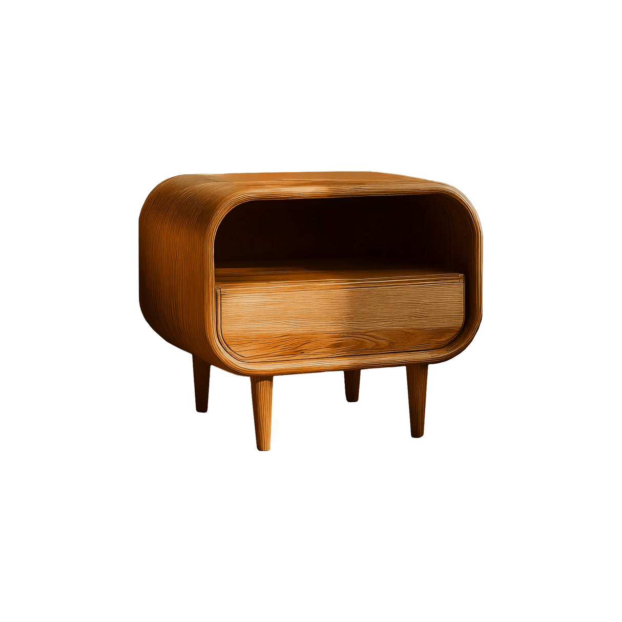 Lunaris Solid Wood Bedside Table Brown - Timberustic Bedside Table