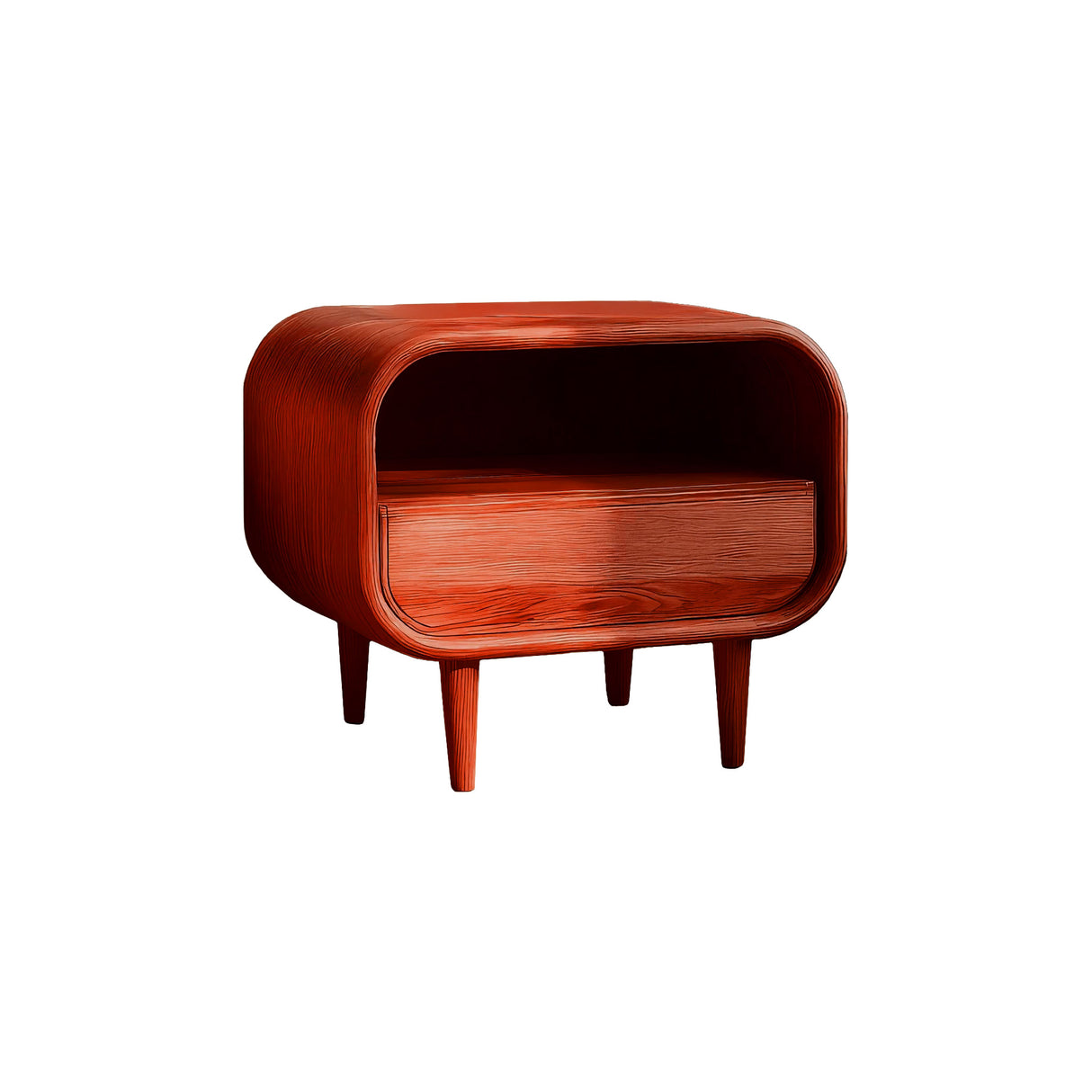 Lunaris Solid Wood Bedside Table Mahogany - Timberustic Bedside Table