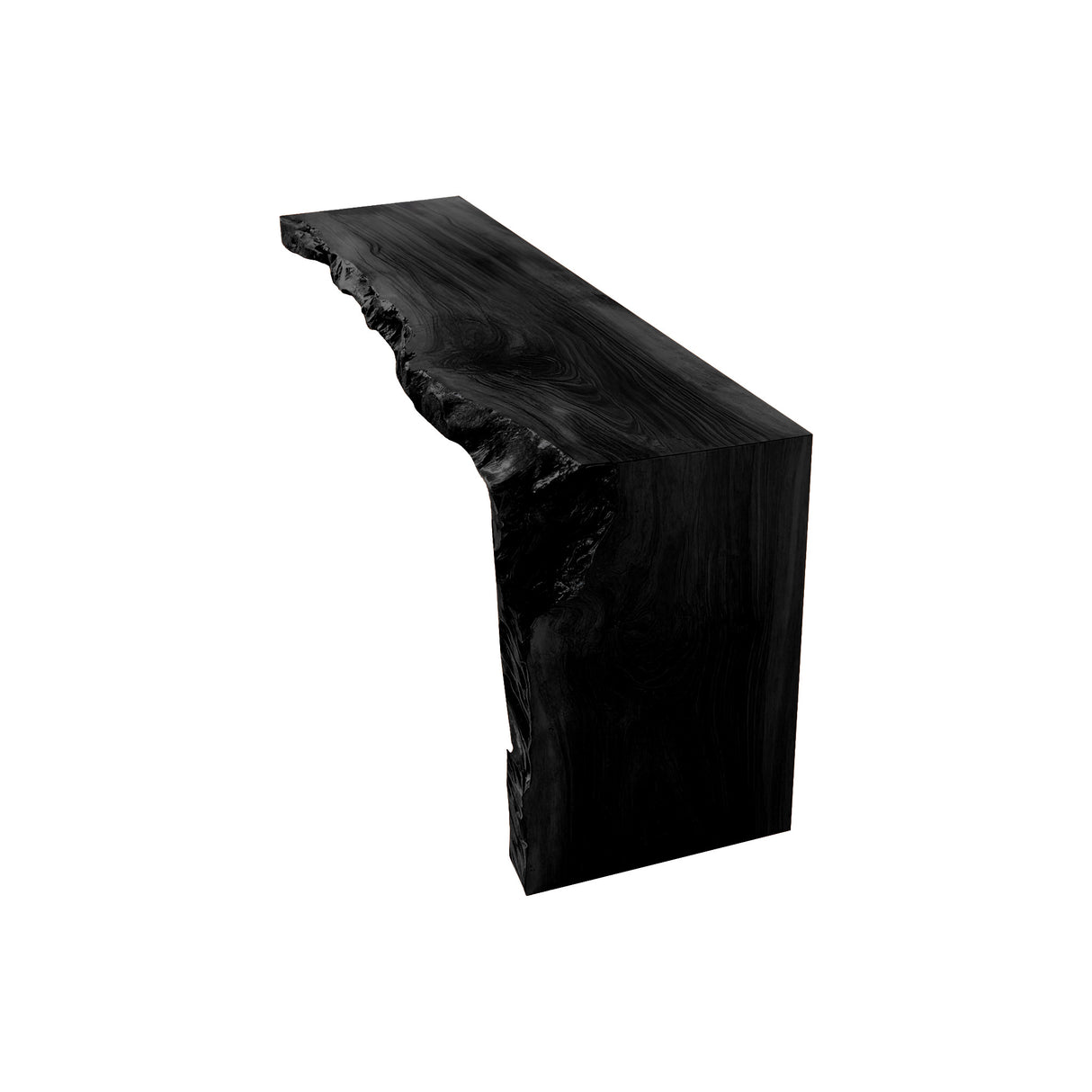 Lunaro Live Edge Solid Wood Sofa Arm Table Black - Timberustic Sofa Arm Table