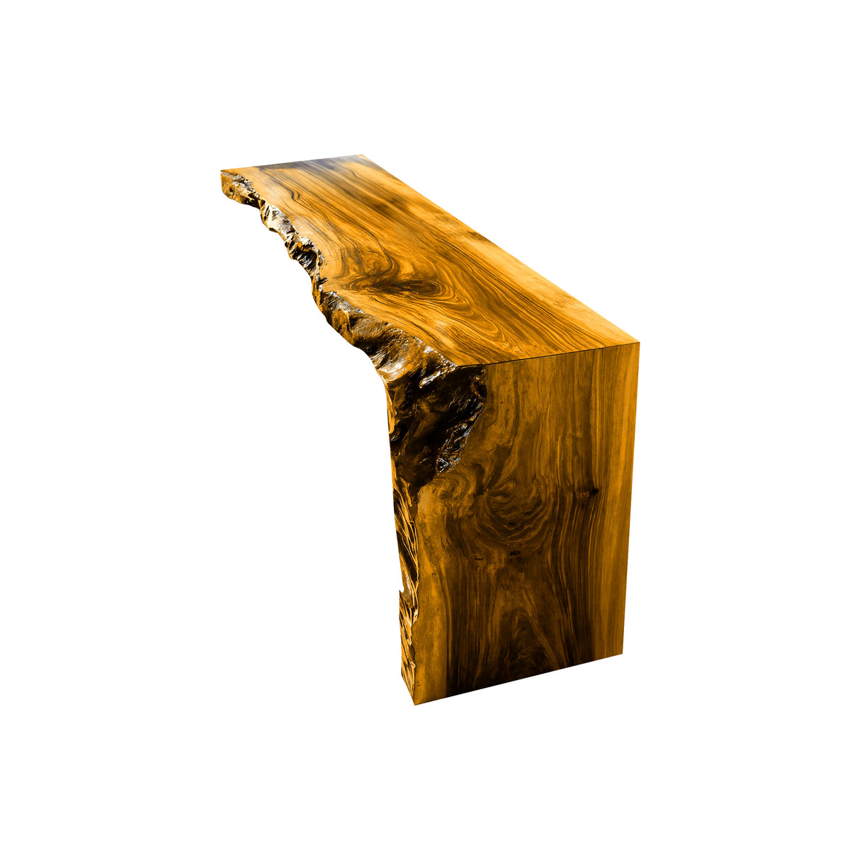 Lunaro Live Edge Solid Wood Sofa Arm Table Teak - Timberustic Sofa Arm Table