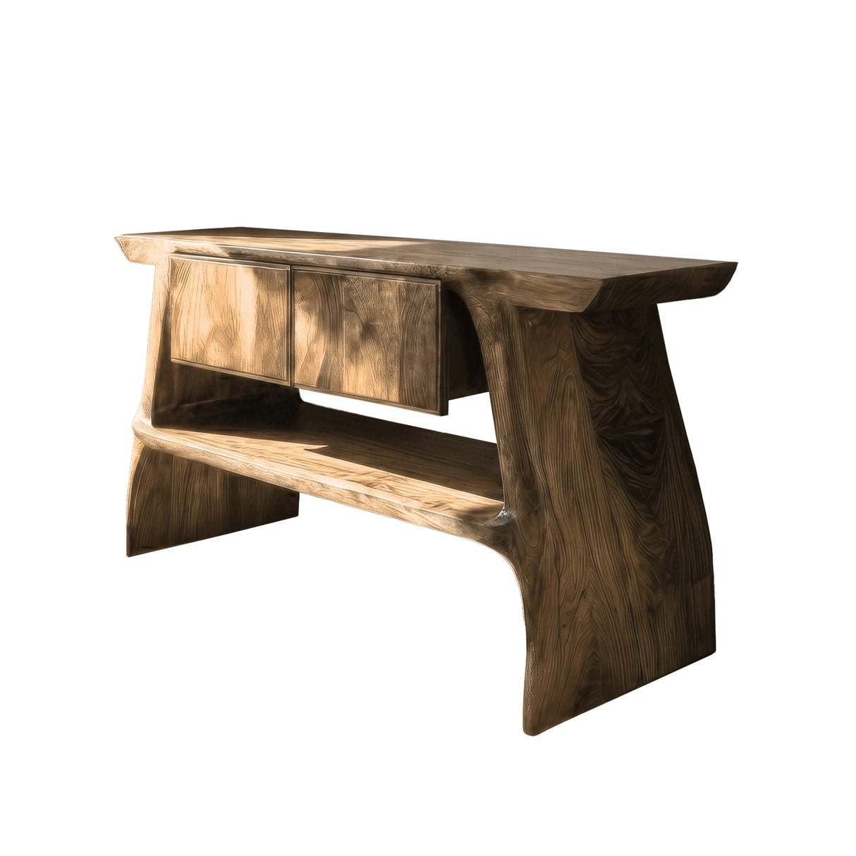 Lunaro Solid Wood Freestanding Bathroom Vanity with Drawers Natural Oak - Timberustic Freestanding Bathroom Vanity with Drawers