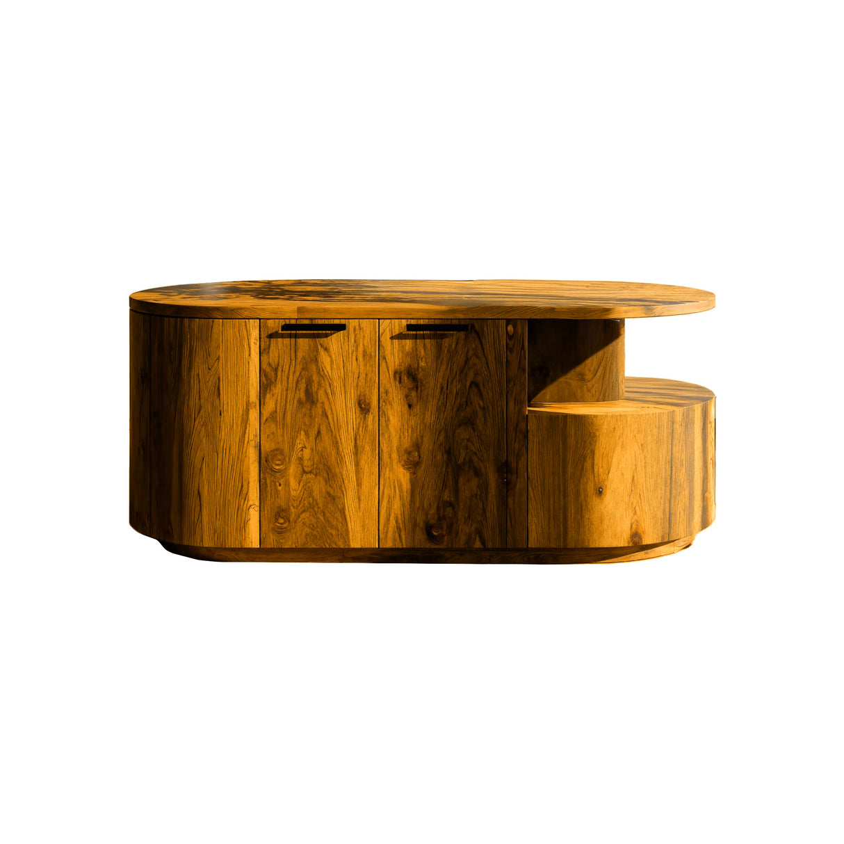 Lunor Arc Solid Wood Kitchen Island Teak - Timberustic Kitchen Island
