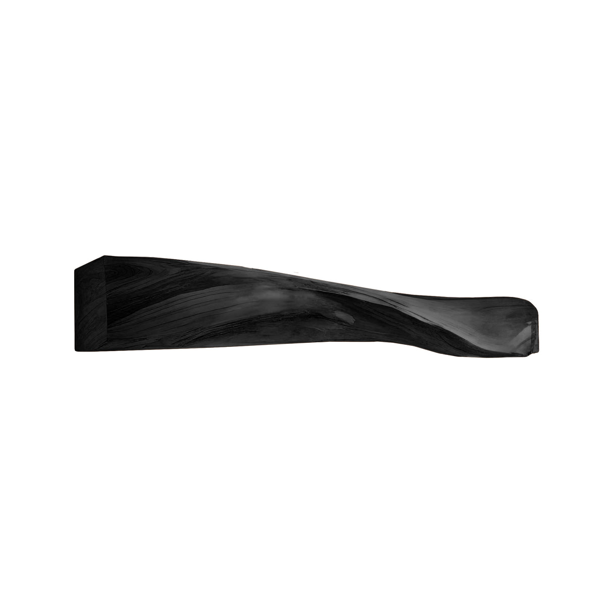 Lunor Waveform Solid Wood Fireplace Mantel Shelf Black - Timberustic Fireplace Mantel Shelf