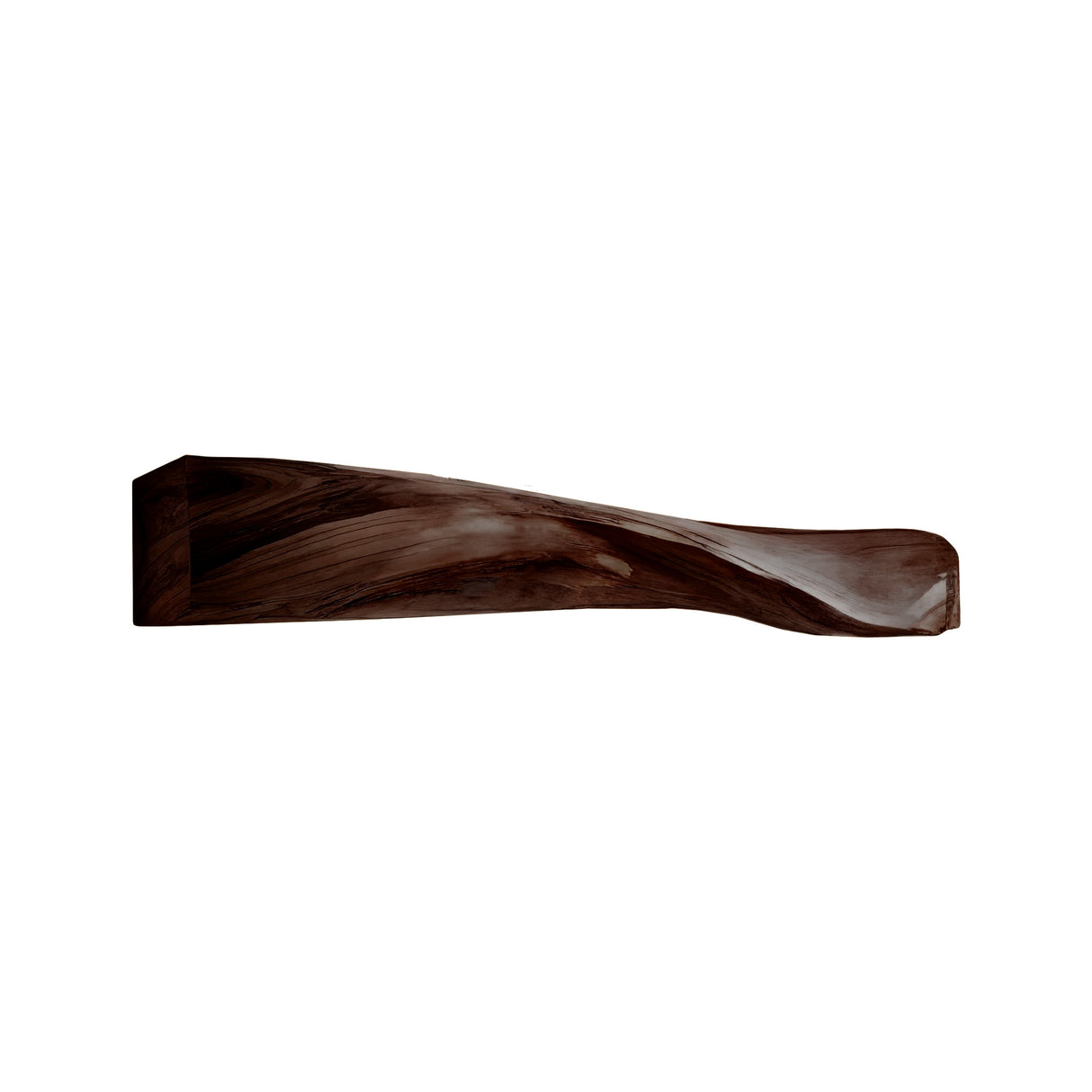 Lunor Waveform Solid Wood Fireplace Mantel Shelf Dark Walnut - Timberustic Fireplace Mantel Shelf