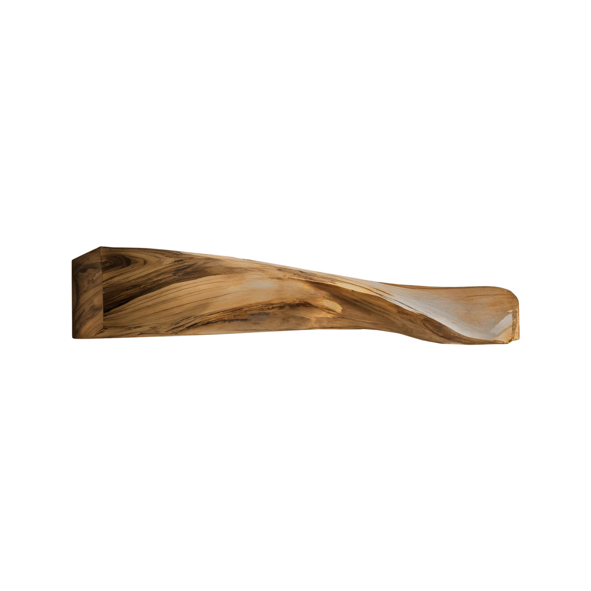 Lunor Waveform Solid Wood Fireplace Mantel Shelf Natural Oak - Timberustic Fireplace Mantel Shelf