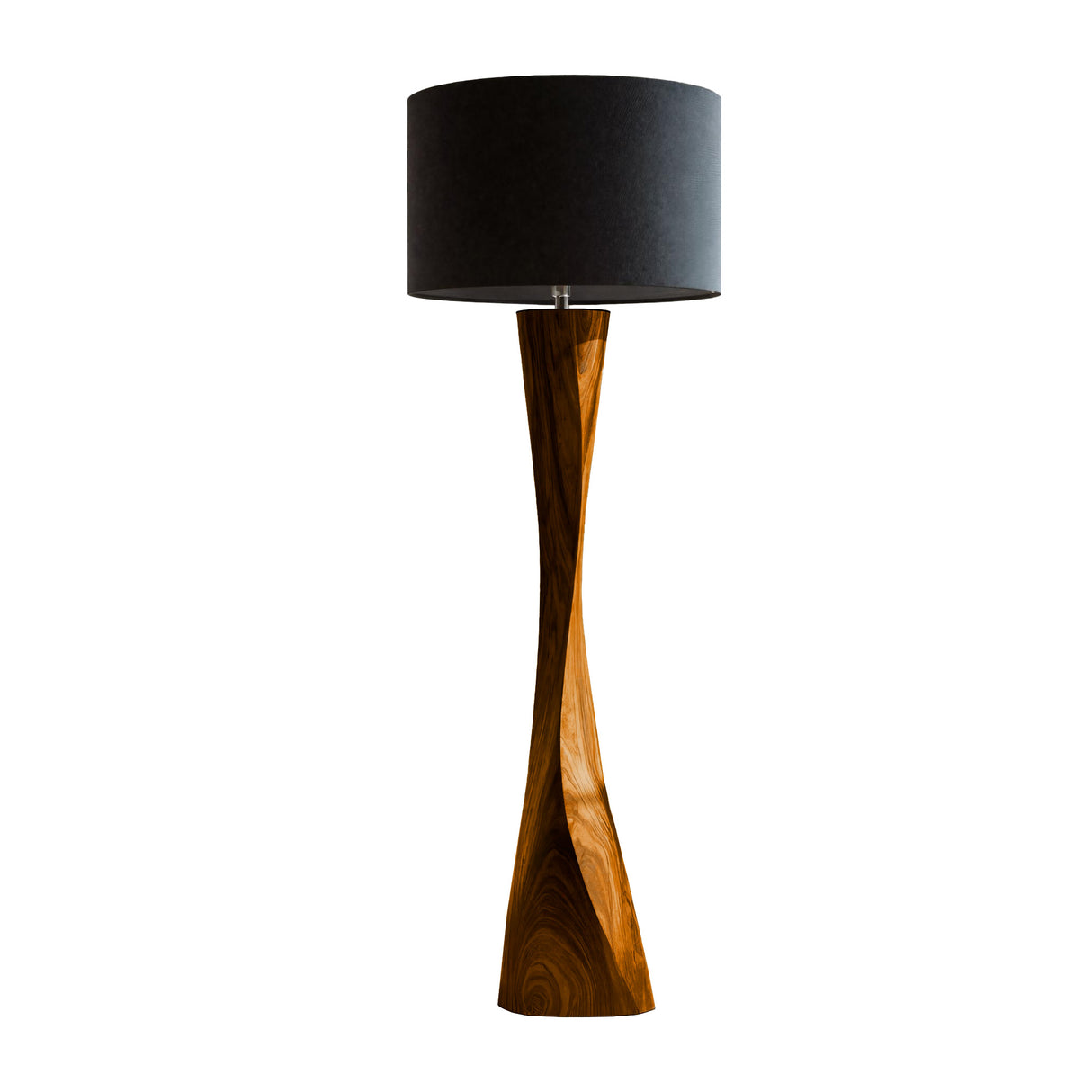 Lunora Taper Sculpted Solid Wood Floor Lamp