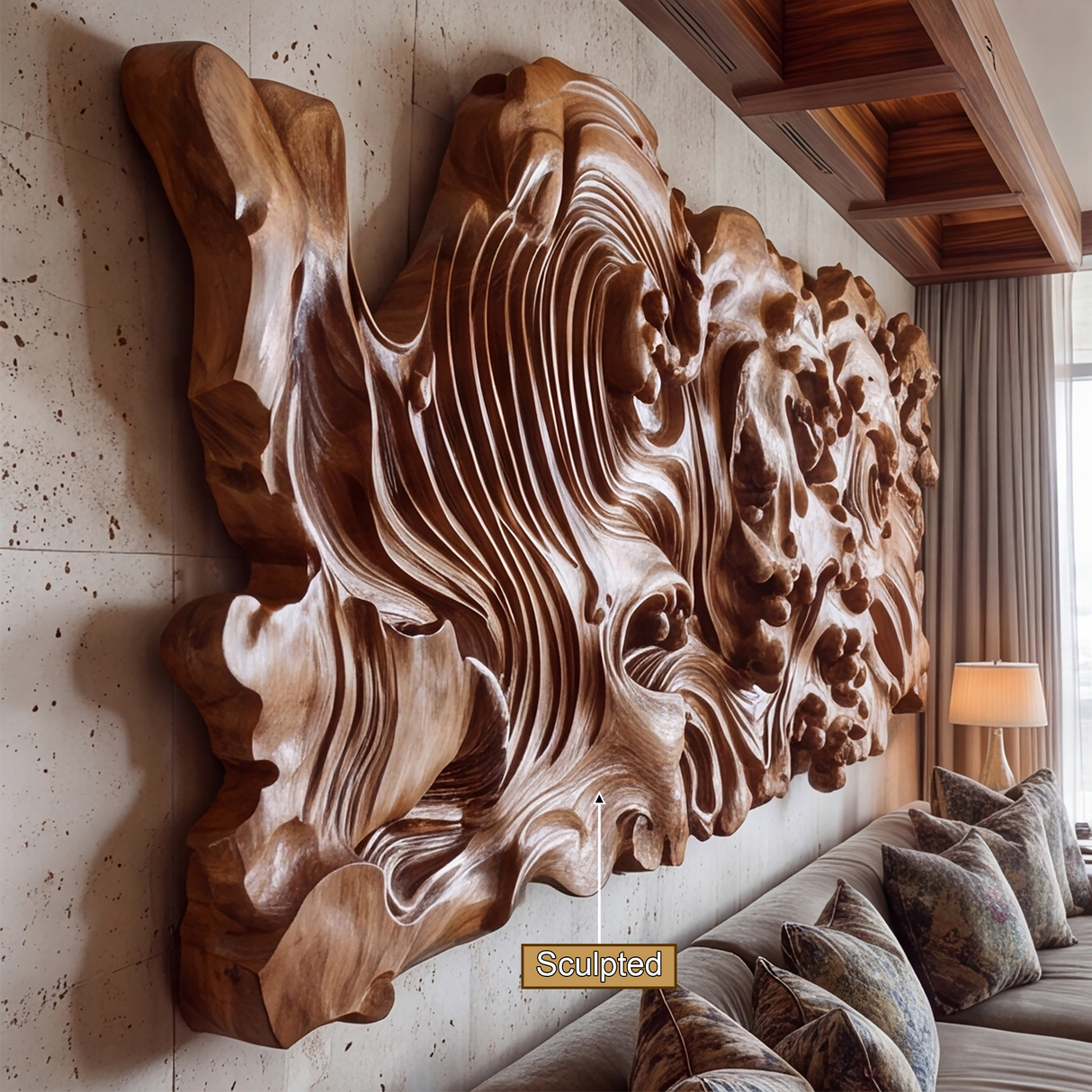 Maelcrest Sculpted Solid Wood Wall Art