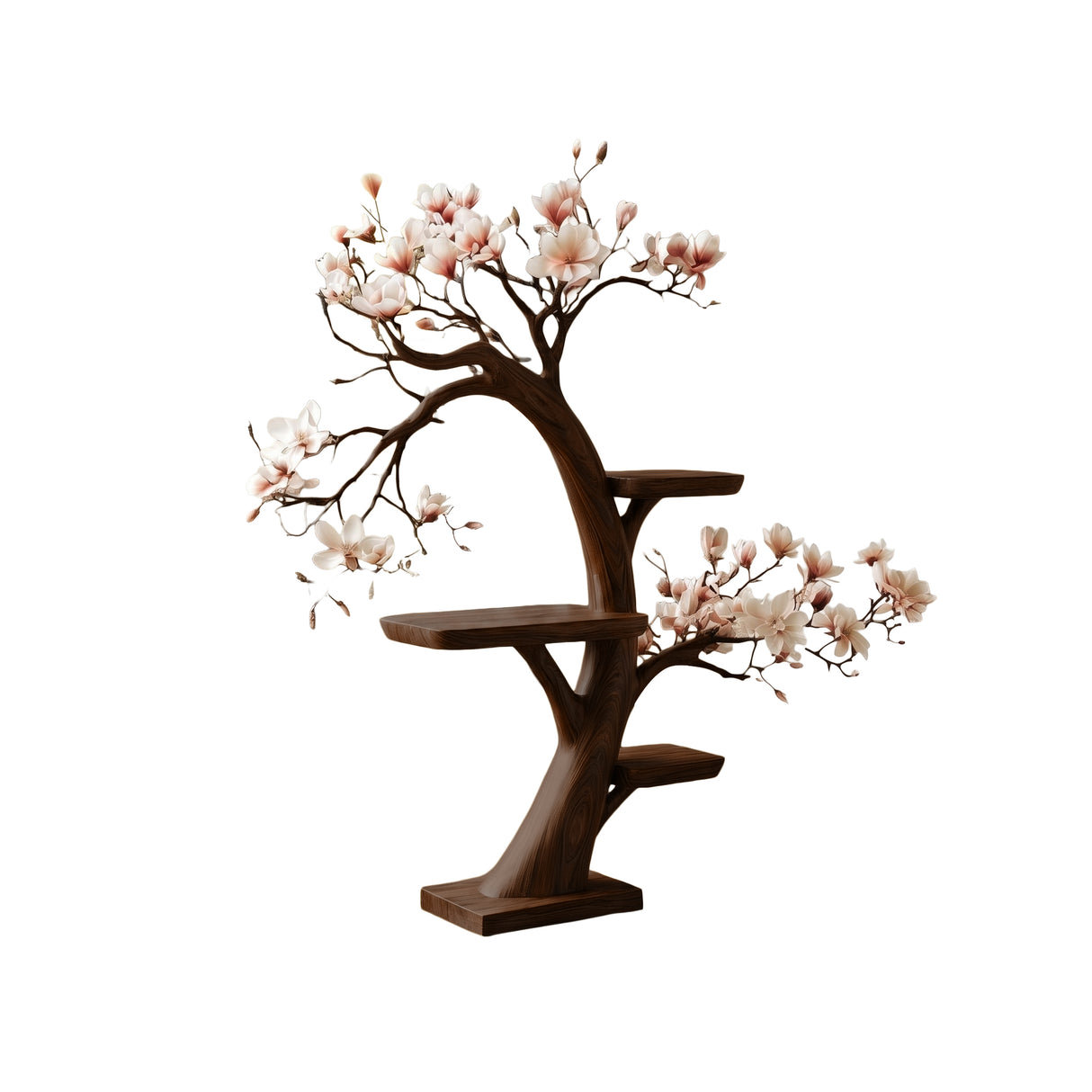 Magnolune Handcrafted Solid Wood Tree Bookshelf