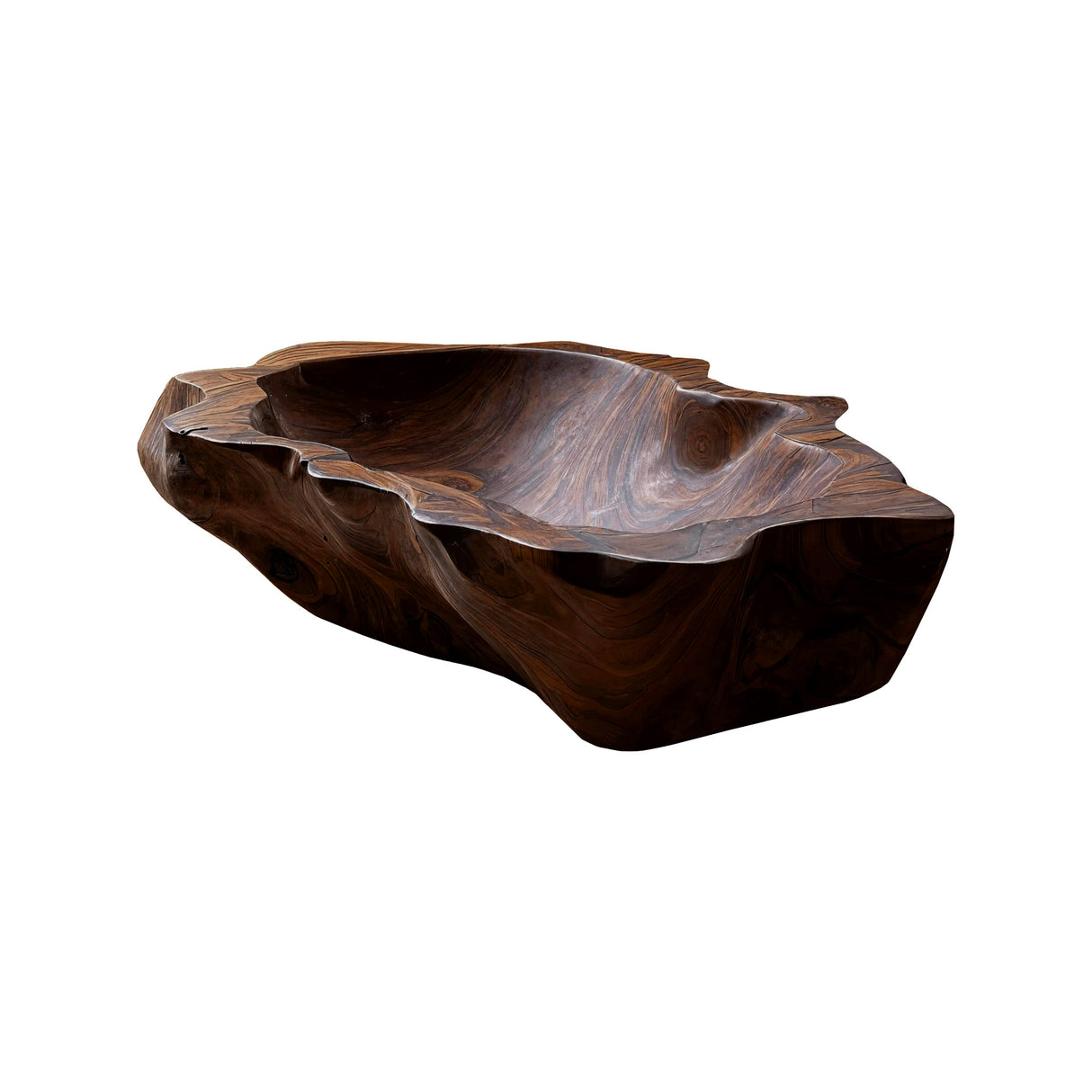 Maren Fold Hand-Carved Wooden Vessel Sink