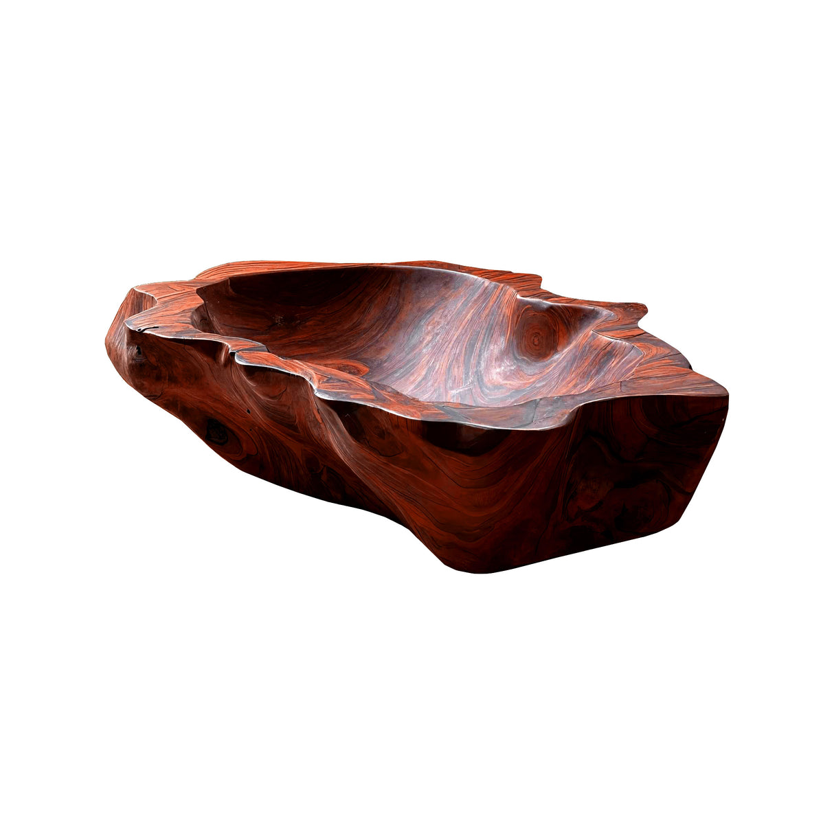 Maren Fold Hand-Carved Wooden Vessel Sink