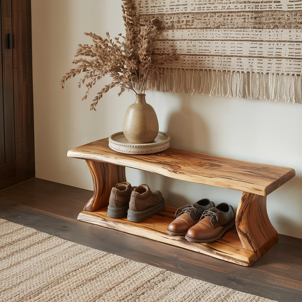 Maren Modern Rustic Solid Wood Shoe Rack - Timberustic Shoe Rack