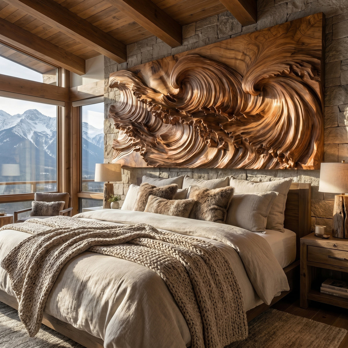 Mariscar Sculpted Solid Wood Wall Art