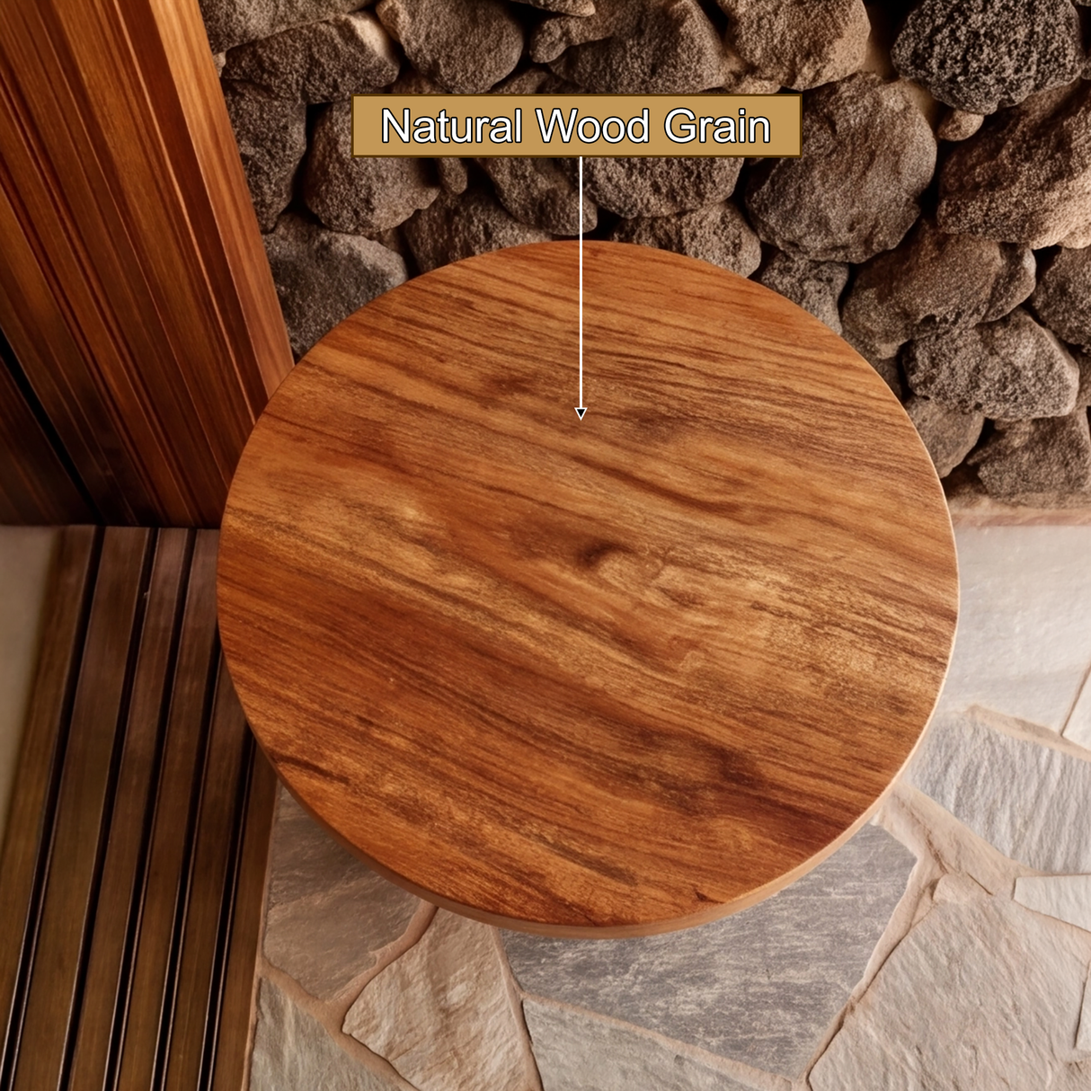 Marvello Sculpted Solid Wood Pedestal Stand - Timberustic Pedestal Stand